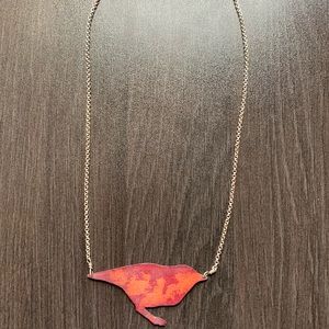 Enamel Wren Necklace